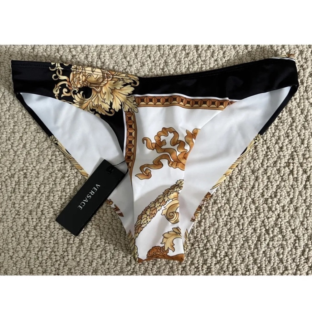 Versace Medusa Renaissance Baroque Print Bikini Bottoms - Picture 2 of 3